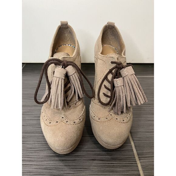 Tommy Hilfiger Brinley Suede Lace Up Platform Heels Size 6M - Picture 1 of 8